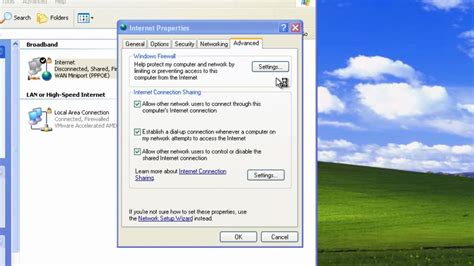 how to hook up windows xp to internet